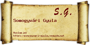 Somogyvári Gyula névjegykártya