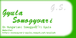 gyula somogyvari business card